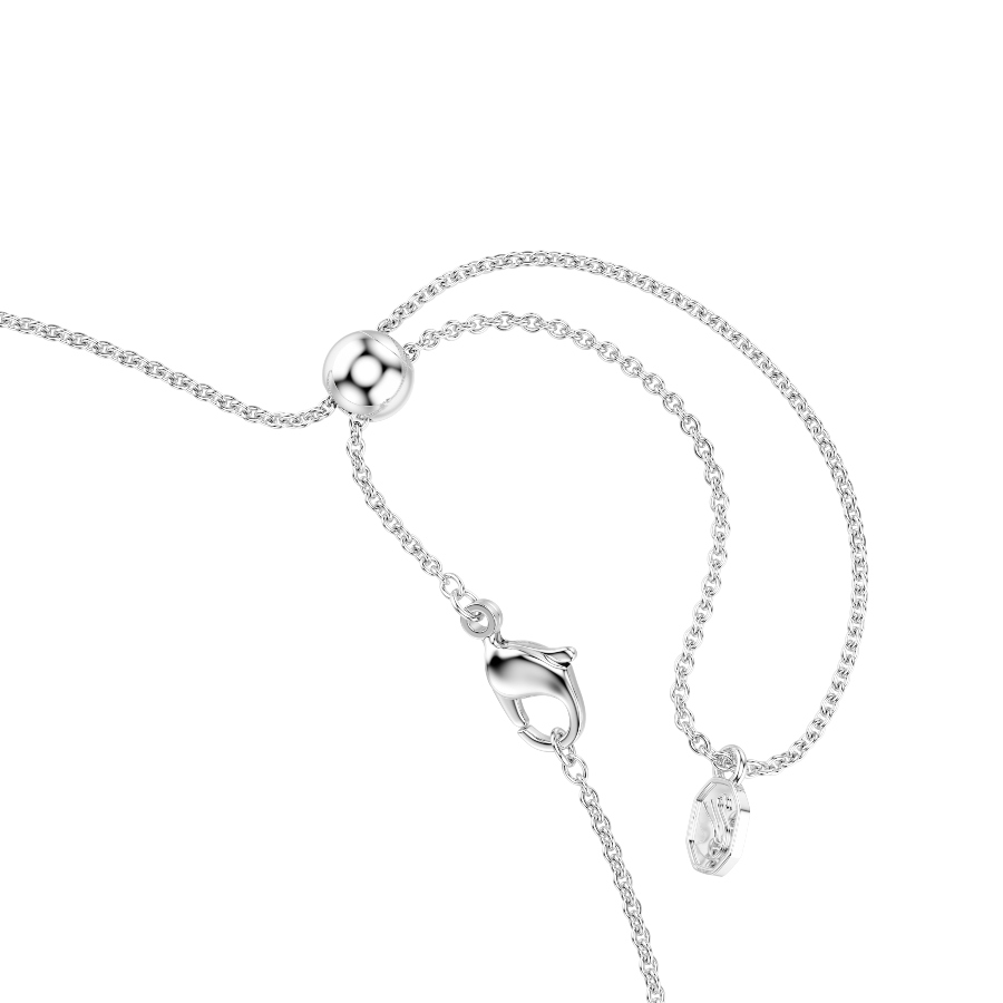 Necklace, Gradient of round cuts, Multicolored, Rhodium plated Matrix Swarovski 3