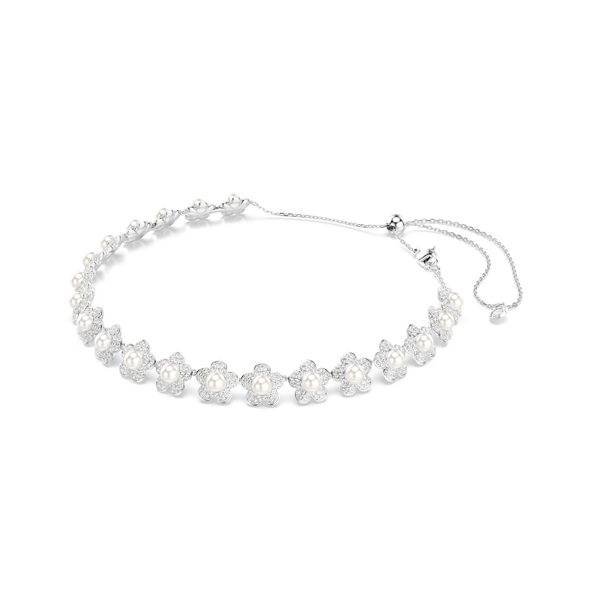 Choker, Crystal pearl, Round cut, White, Rhodium plated Ariana Grande x Swarovski Swarovski 2