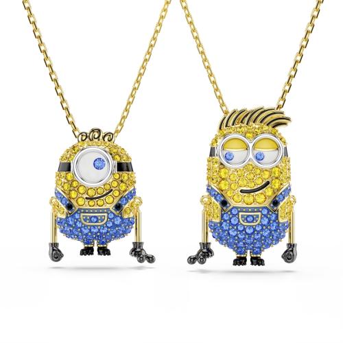 Komplekts, Pavē kristāli, Daudzkrāsains kristāls, Zelta toņa parklājums Minions Swarovski