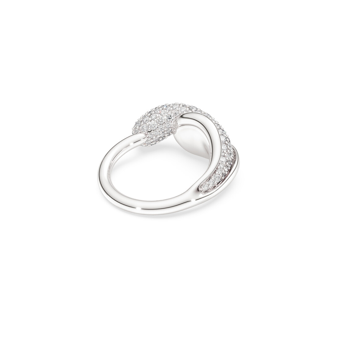 Cocktail ring, Round cut, White, Sterling silver Classica Swarovski 4