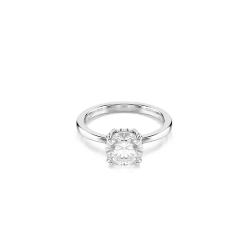 Cocktail ring, Round cut, White, Silver-tone finish Stilla Swarovski