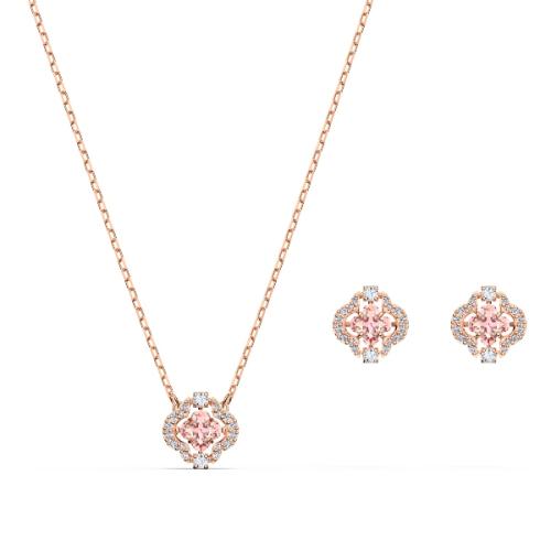 Комплект, Покрытие оттенка розового золота Una Angelic Swarovski