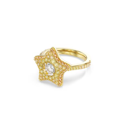 Gredzens, Apaļais griezums, Zvaigznes motīvs, Daudzkrāsains Sublima Swarovski