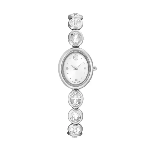 Watch, Swiss Made, Metal bracelet, Silver tone, Stainless steel Imber Swarovski