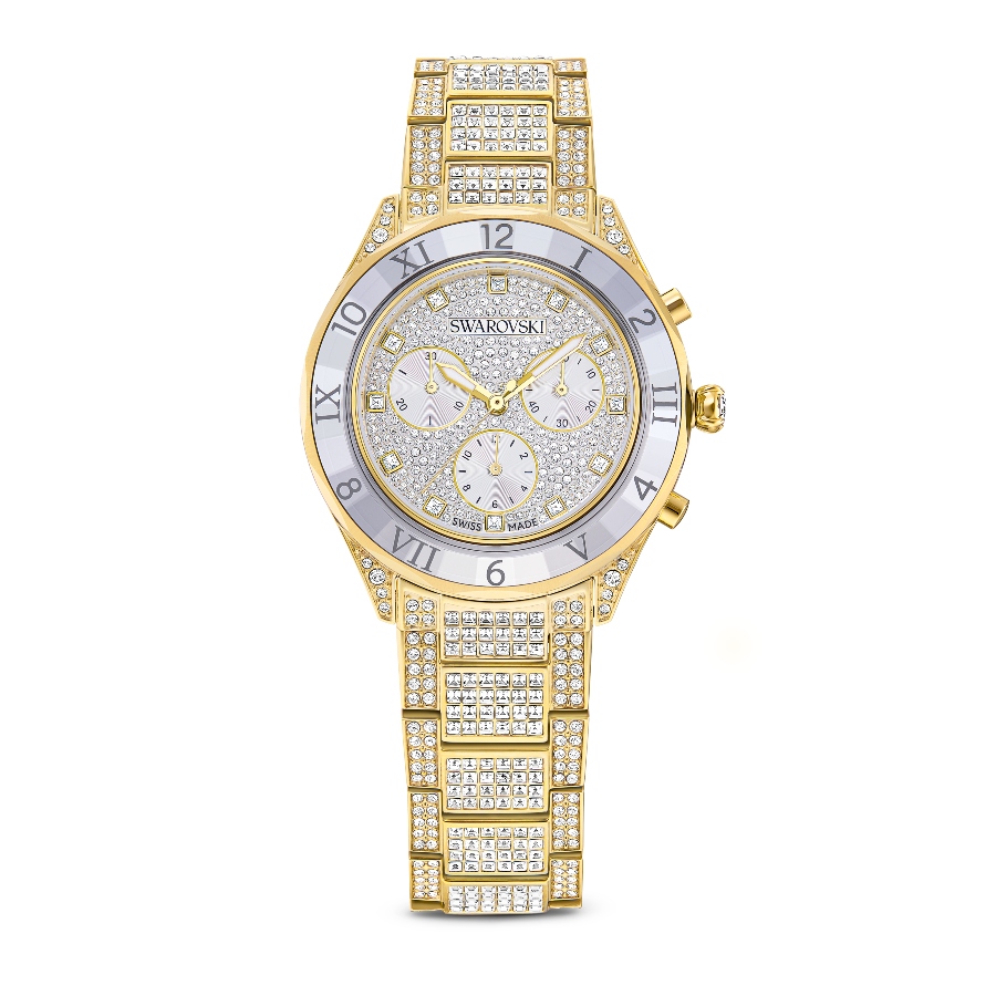 Lux watch, Swiss Made, Metal bracelet, Gold tone, Gold-tone finish