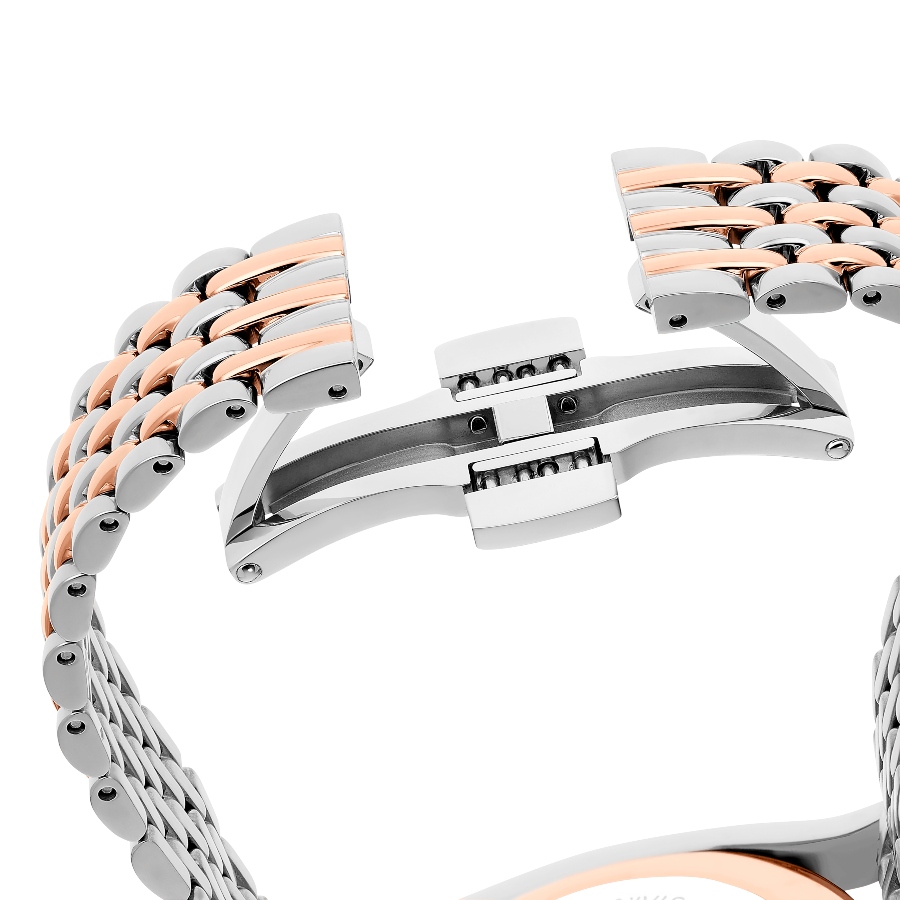 Watch, Swiss Made, Metal bracelet, Rose gold tone, Mixed metal finish Crystalline Swarovski 7