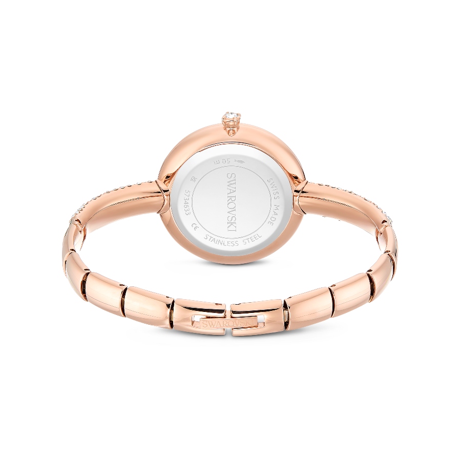 Bangle watch, Swiss Made, Metal bracelet, Rose gold tone, Rose gold-tone finish Sublima Swarovski 3
