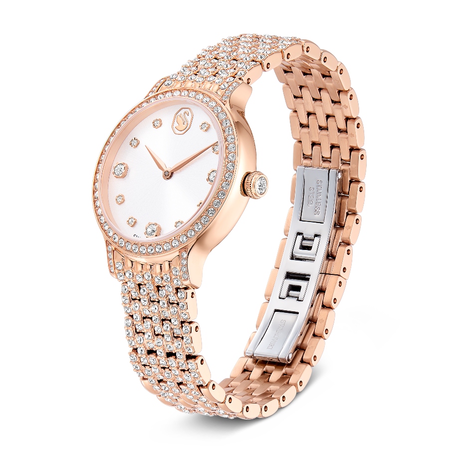 Watch, Swiss Made, Metal bracelet, Rose gold tone, Rose gold-tone finish Imber Swarovski 2