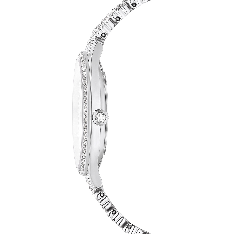 Watch, Swiss Made, Metal bracelet, Silver tone, Stainless steel Attract Swarovski 6