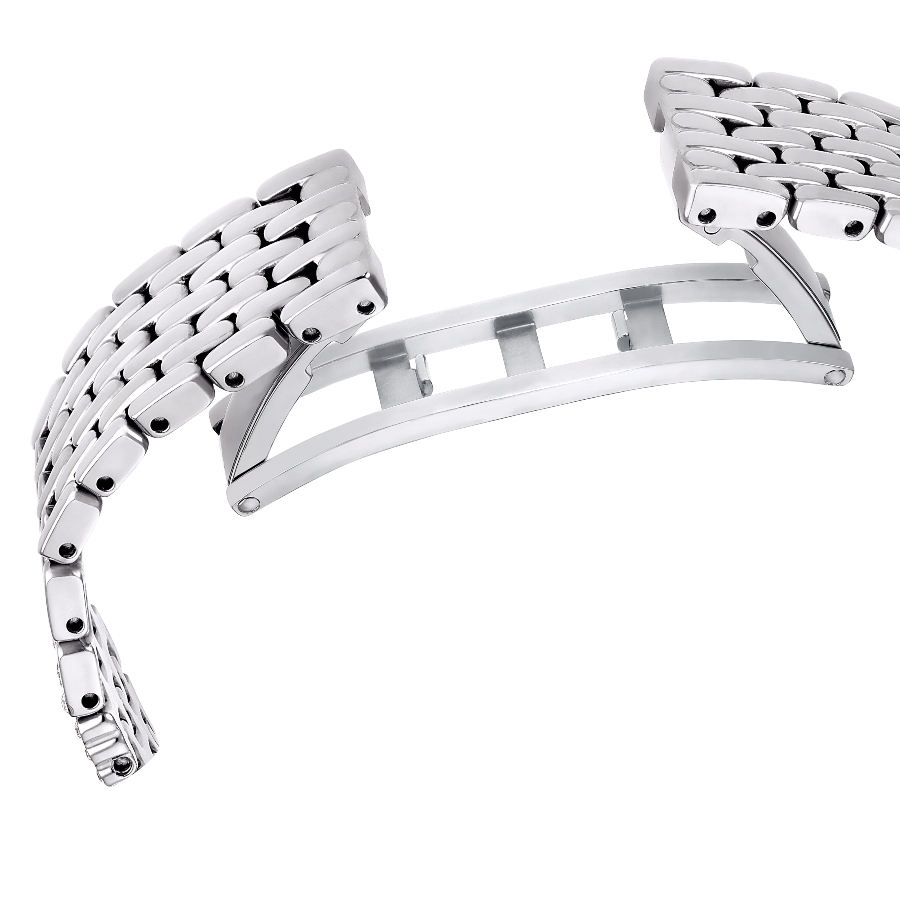 Watch, Swiss Made, Metal bracelet, Silver tone, Stainless steel Attract Swarovski 7