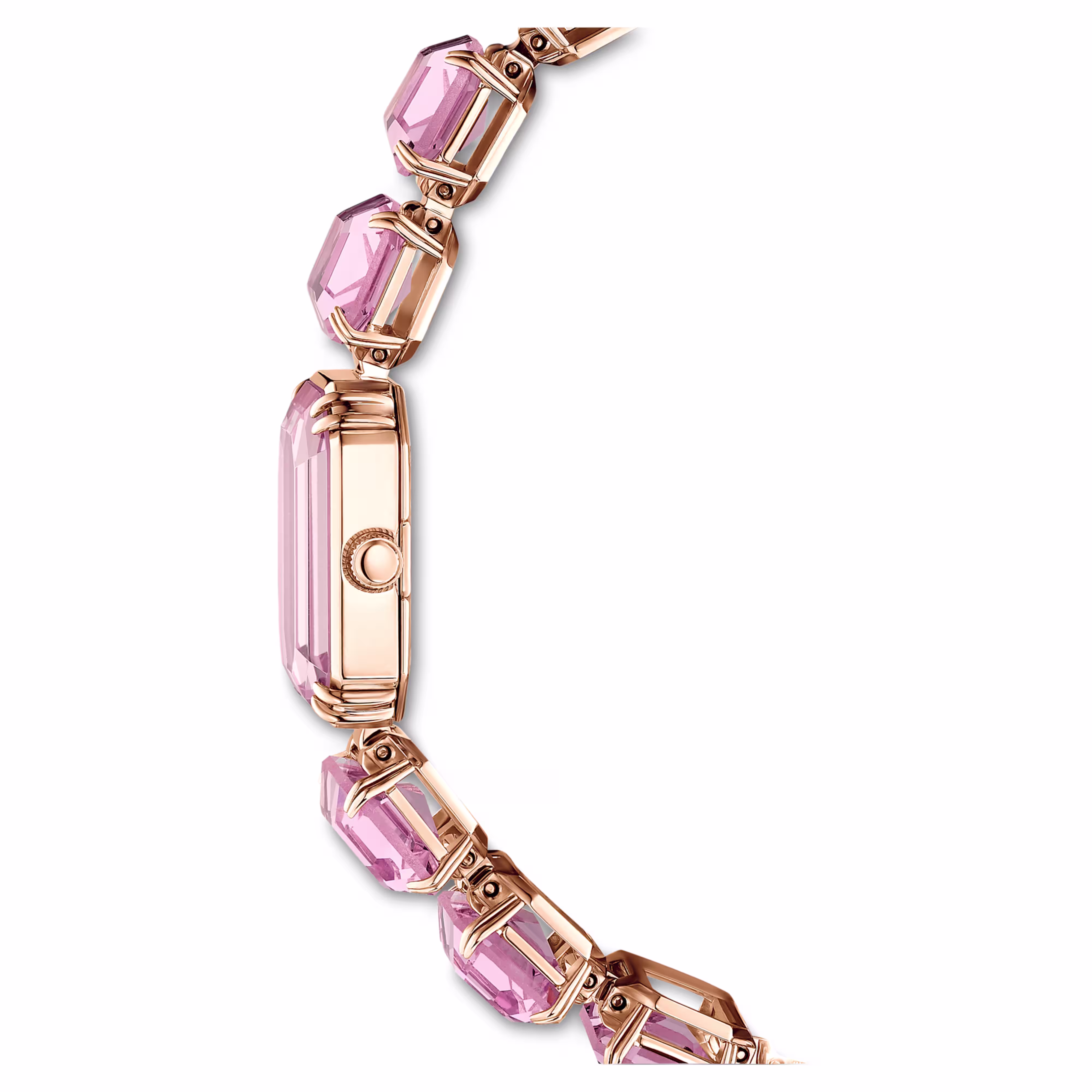 Watch, Octagon cut bracelet, Pink, Rose gold-tone finish Millenia Swarovski 2