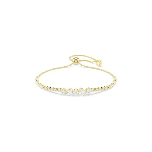 Браслет, Разные огранки, Белый Mesmera Swarovski
