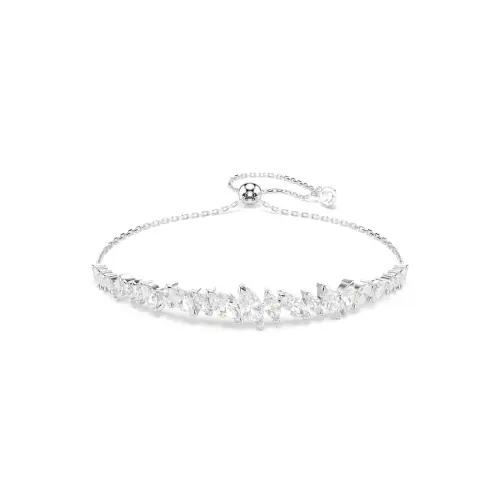 Bracelet, Marquise cut, White, Rhodium plated