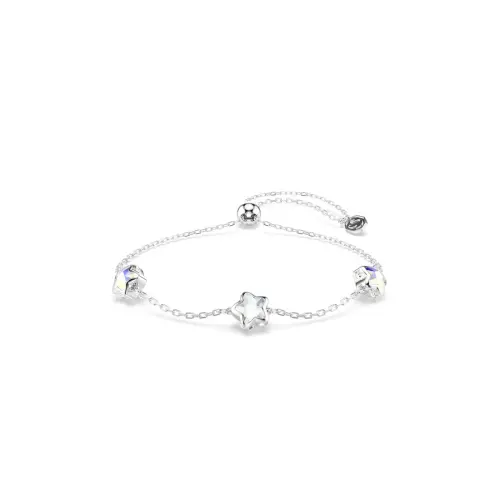 Bracelet, Star, White, Rhodium plated