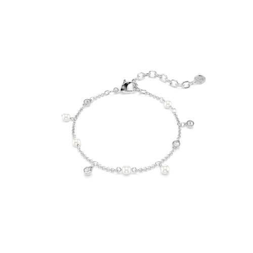 Браслет, Белый, Родиевое покрытие Imber Swarovski