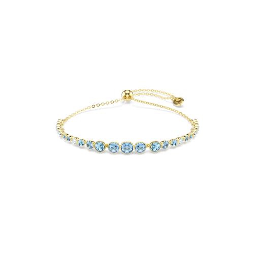 Браслет, Круглая огранка, Синий Imber Swarovski