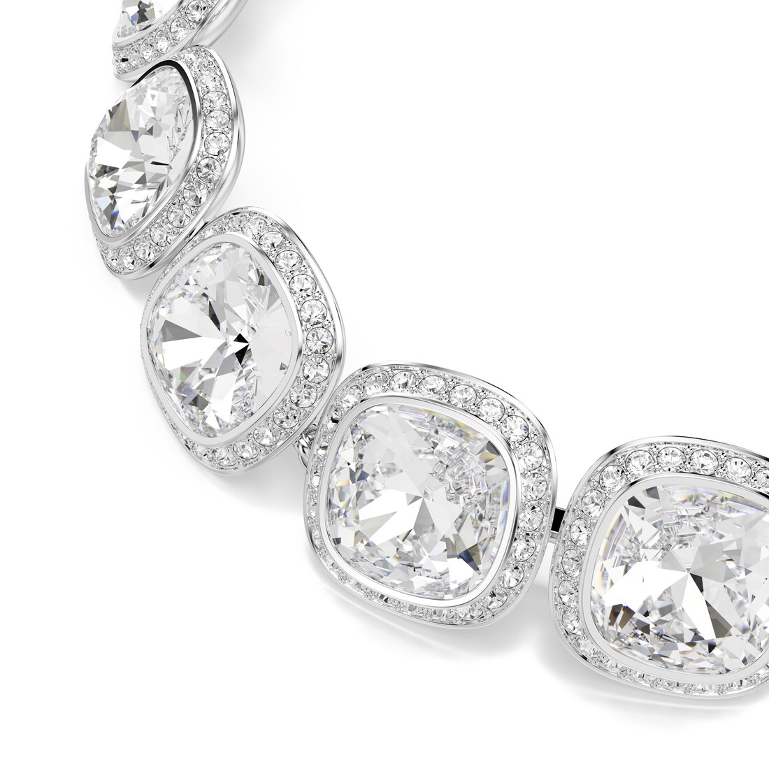 Bracelet, Cushion cut, White, Rhodium plated Una Swarovski 2