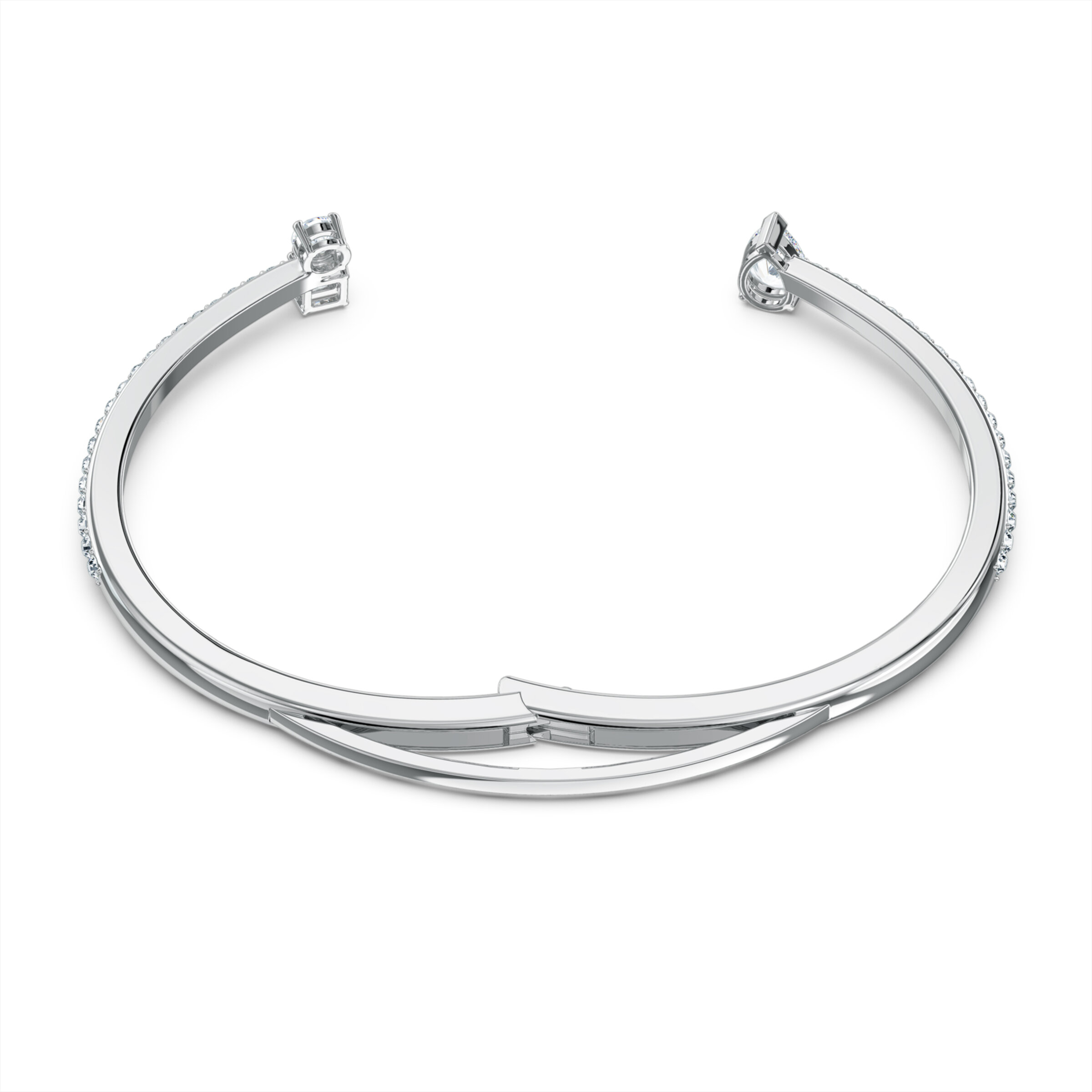 Cuff-rokassprādze, Rodija pārklājums Mesmera Swarovski 3