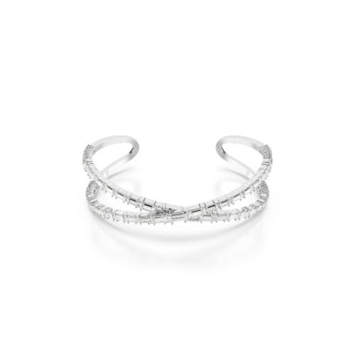 Aproce, Bezgalība, Balts, Rodija pārklājums HYPERBOLA INFINITY Swarovski