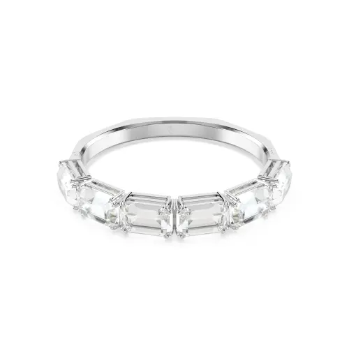Cieta rokassprādze, Balts, Rodija pārklājums Millenia Swarovski