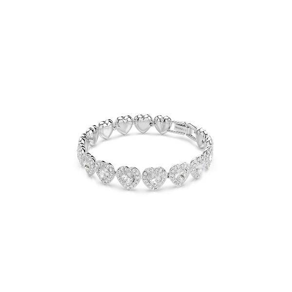 Bracelet, Mixed cuts, Heart, White, Rhodium plated Ariana Grande x Swarovski Swarovski 2