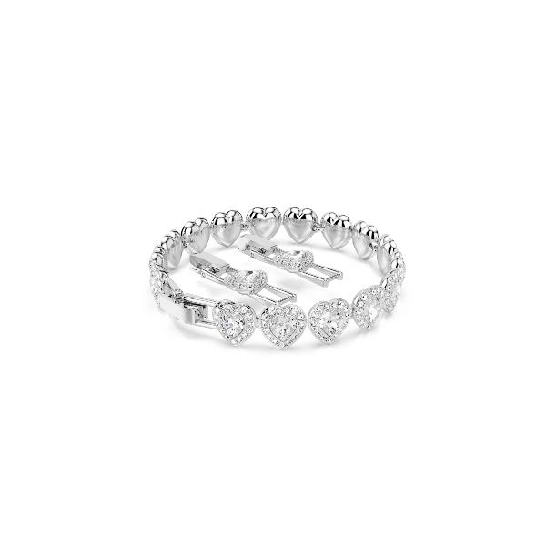 Bracelet, Mixed cuts, Heart, White, Rhodium plated Ariana Grande x Swarovski Swarovski 5