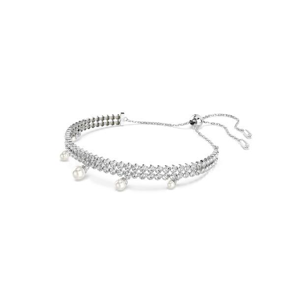 Bracelet, Crystal pearl, Round cut, White, Rhodium plated Ariana Grande x Swarovski Swarovski 2