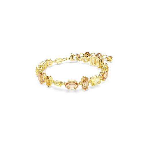 Bracelet, Mixed cuts, Yellow, Gold-tone plated