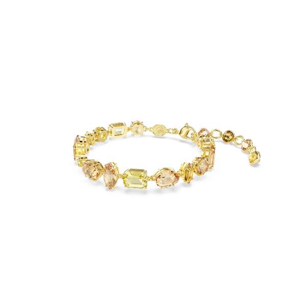 Bracelet, Mixed cuts, Yellow, Gold-tone plated Gema Swarovski 2