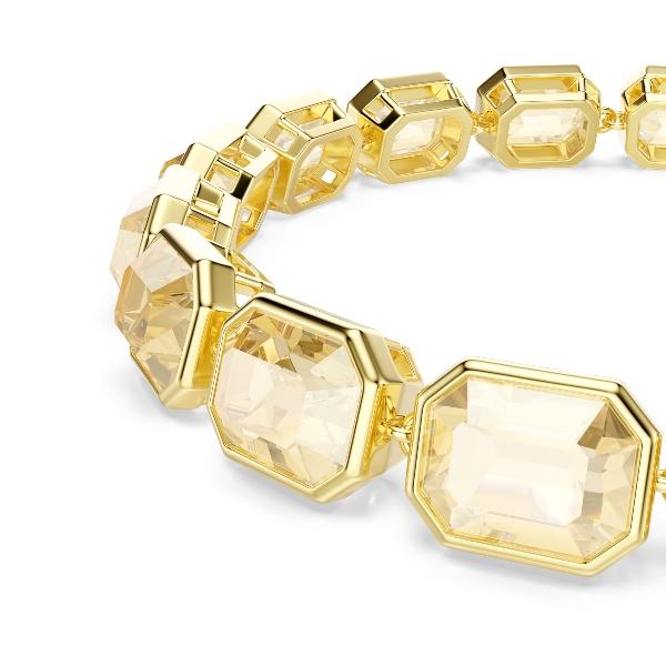 Bracelet, Octagon cut, Caramel, Gold-tone plated Millenia Swarovski 5