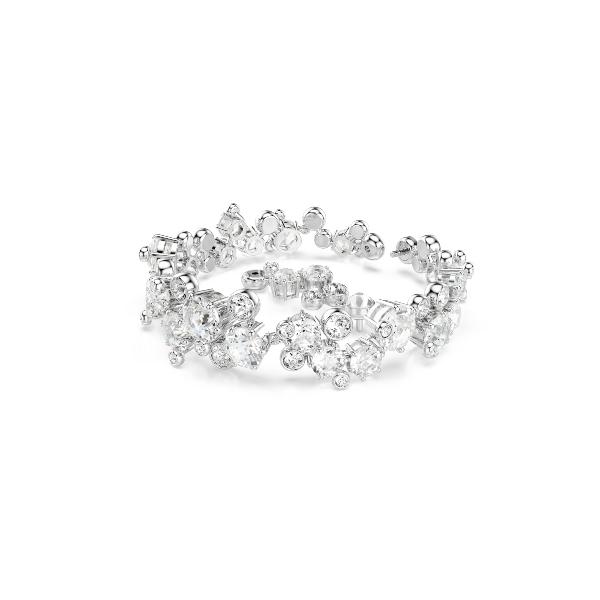Bracelet, Mixed cuts, White, Rhodium plated Constella Swarovski 3