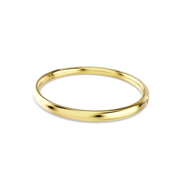 Bangle, Snow pavé, White, Gold-tone plated Sublima Swarovski 2