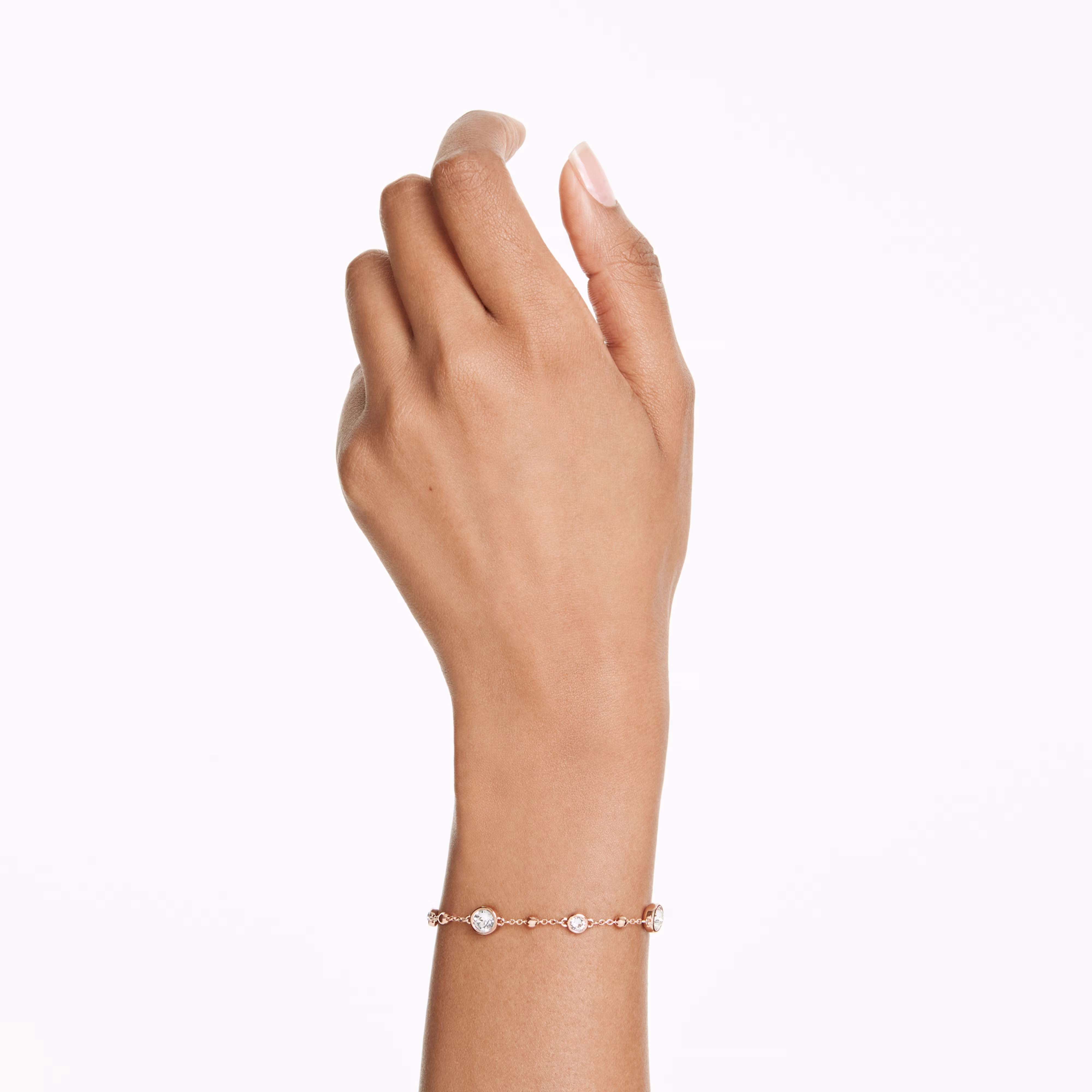 Bracelet, Round cut, White, Rose Gold-tone plated Imber Swarovski 6