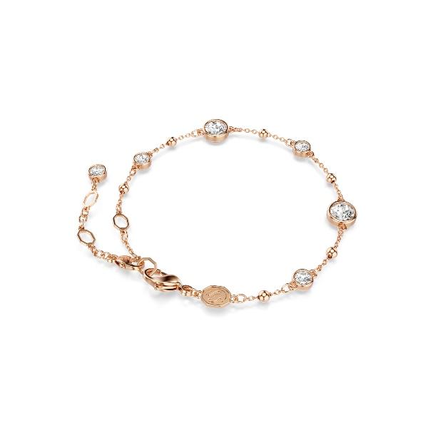 Bracelet, Round cut, White, Rose Gold-tone plated Imber Swarovski 3