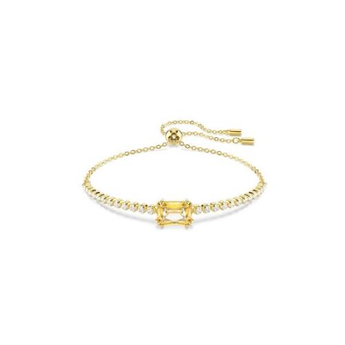 Bracelet, Mixed cuts, Caramel, Gold-tone plated Matrix Swarovski