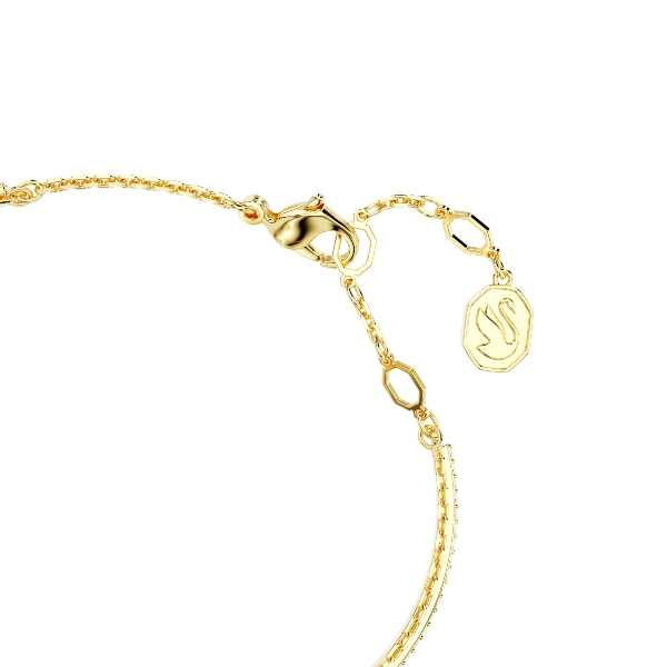 Bangle, Heart, Red, Gold-tone plated Chroma Swarovski 3