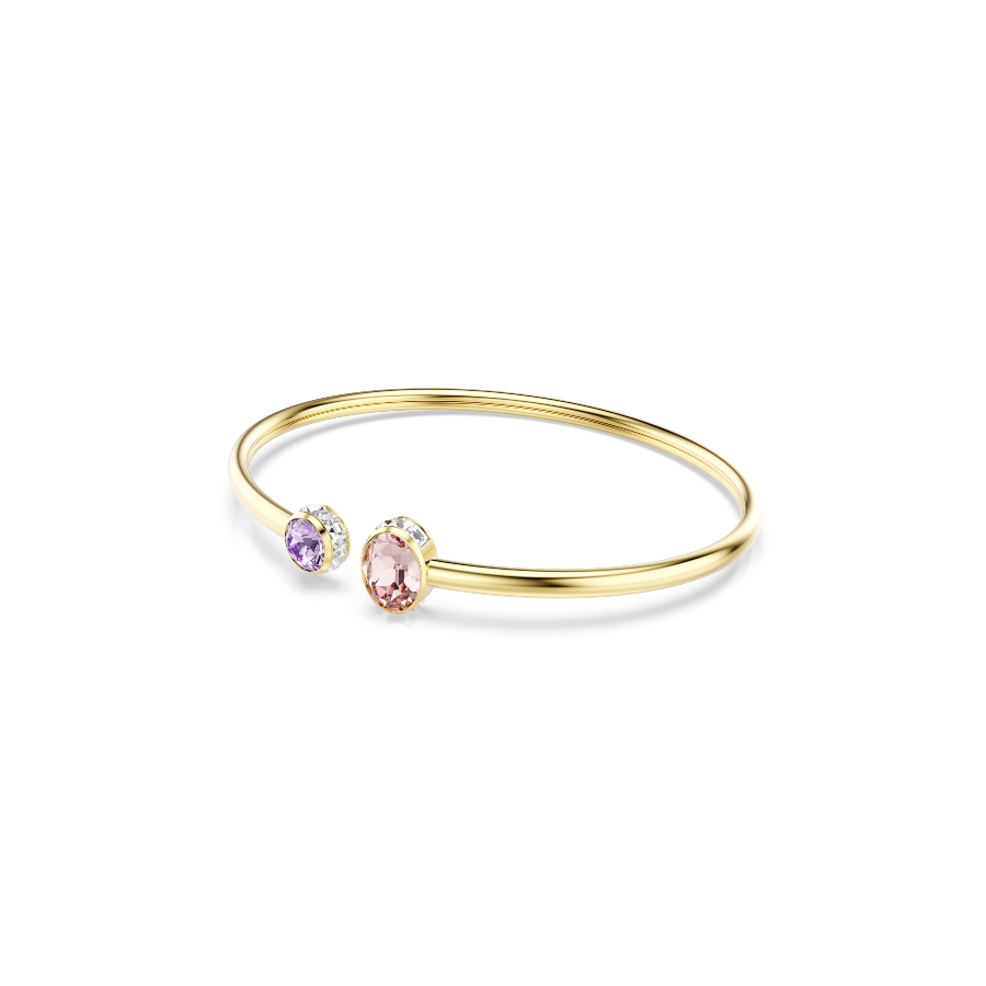 Bangle, Mixed cuts, Multicolored, Gold-tone plated Chroma Swarovski 2