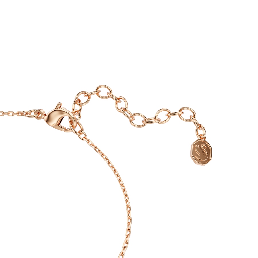 Bracelet, Mixed cuts, Swan, White, Rose gold-tone plated Swan Swarovski 3