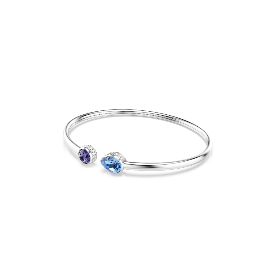 Bangle, Mixed cuts, Multicolored, Rhodium plated Chroma Swarovski 2