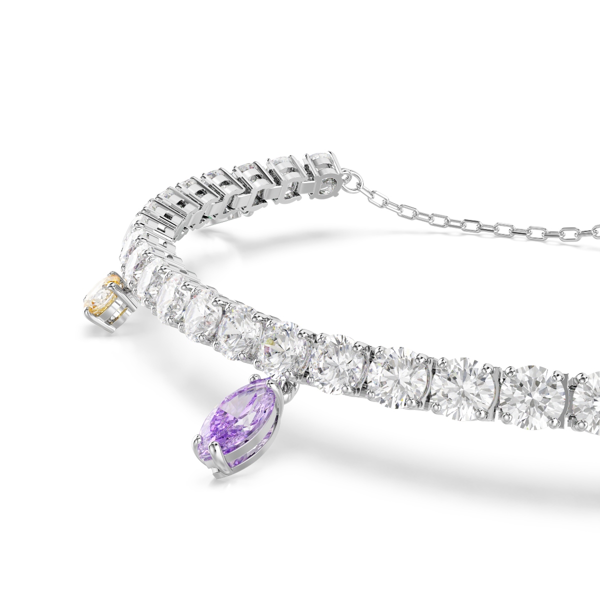 Bracelet, Mixed cuts, Multicolored, Rhodium plated Ariana Grande x Swarovski Swarovski 4