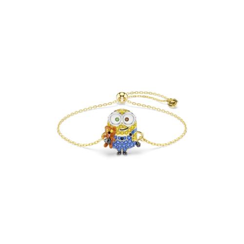 Bob bracelet, Pavé, Multicolored, Gold-tone plated