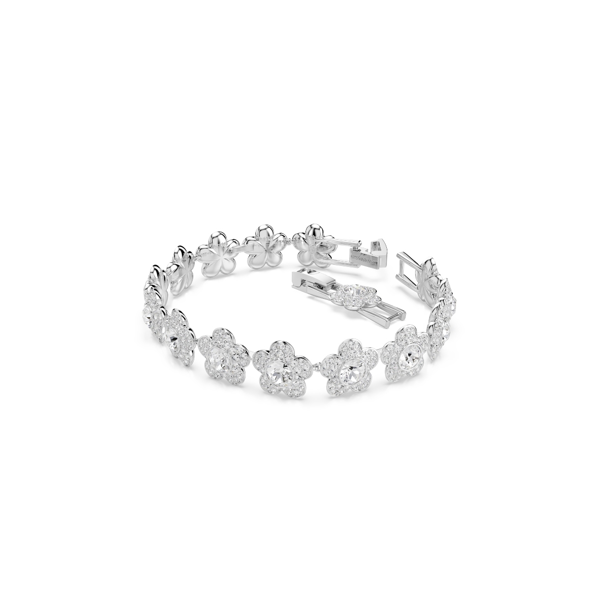 Bracelet, Round cut, Flower, White, Rhodium plated Ariana Grande x Swarovski Swarovski 2