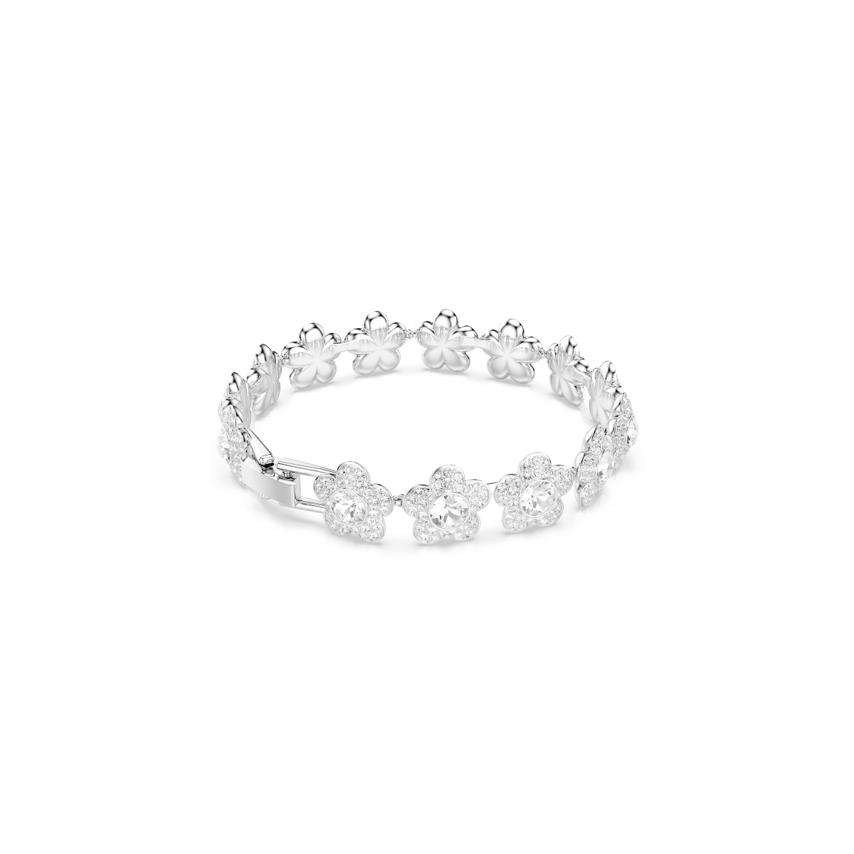 Bracelet, Round cut, Flower, White, Rhodium plated Ariana Grande x Swarovski Swarovski 5