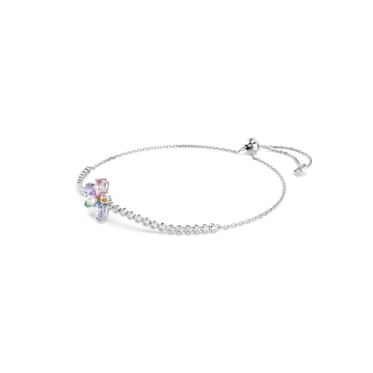 Bracelet, Mixed cuts, Flower, Multicolored, Rhodium plated Ariana Grande x Swarovski Swarovski 2
