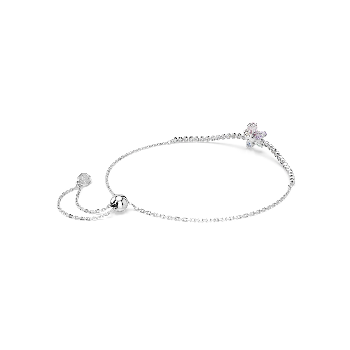 Bracelet, Mixed cuts, Flower, Multicolored, Rhodium plated Ariana Grande x Swarovski Swarovski 5