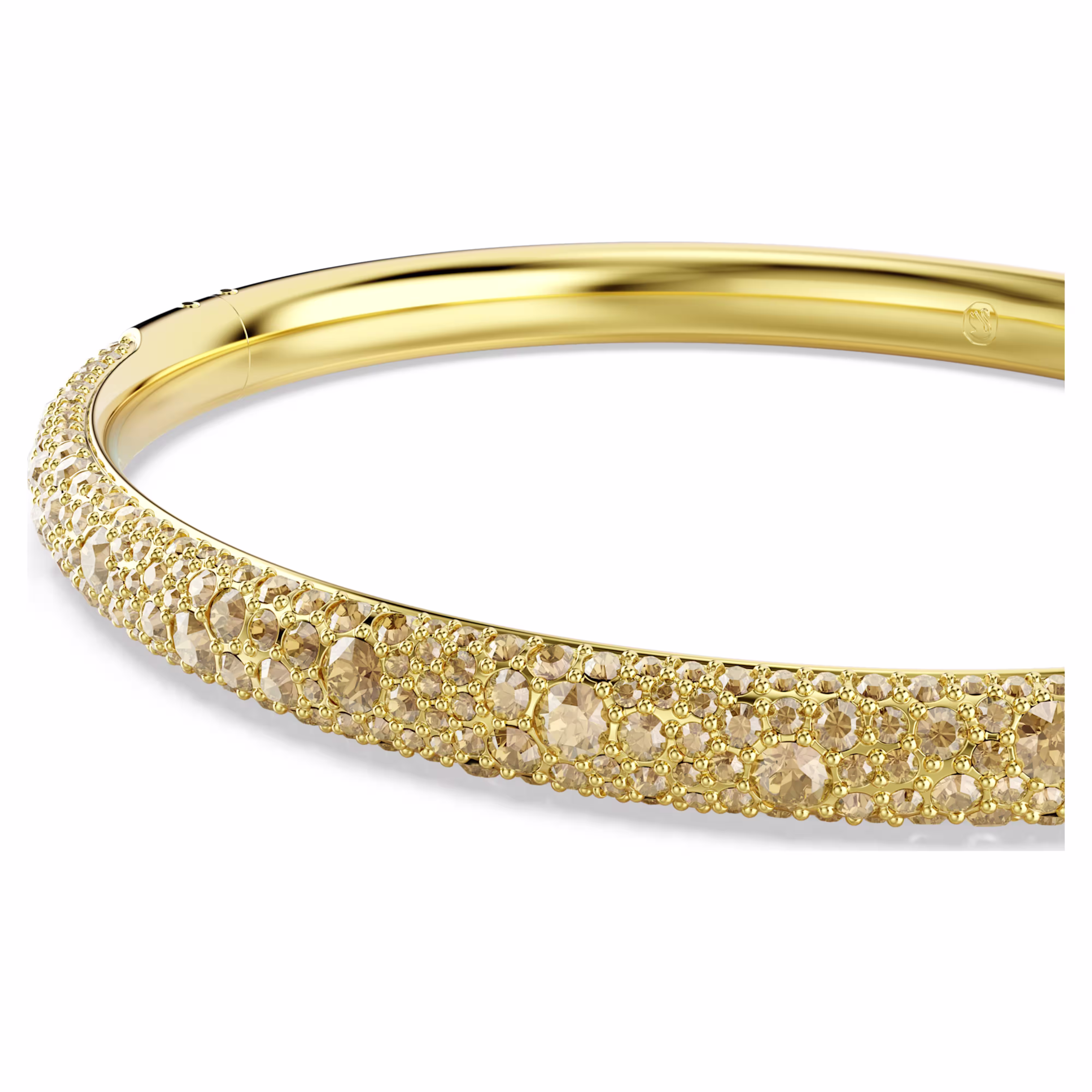 Bangle, Snow pavé, Gold tone, Gold-tone plated Sublima Swarovski 2