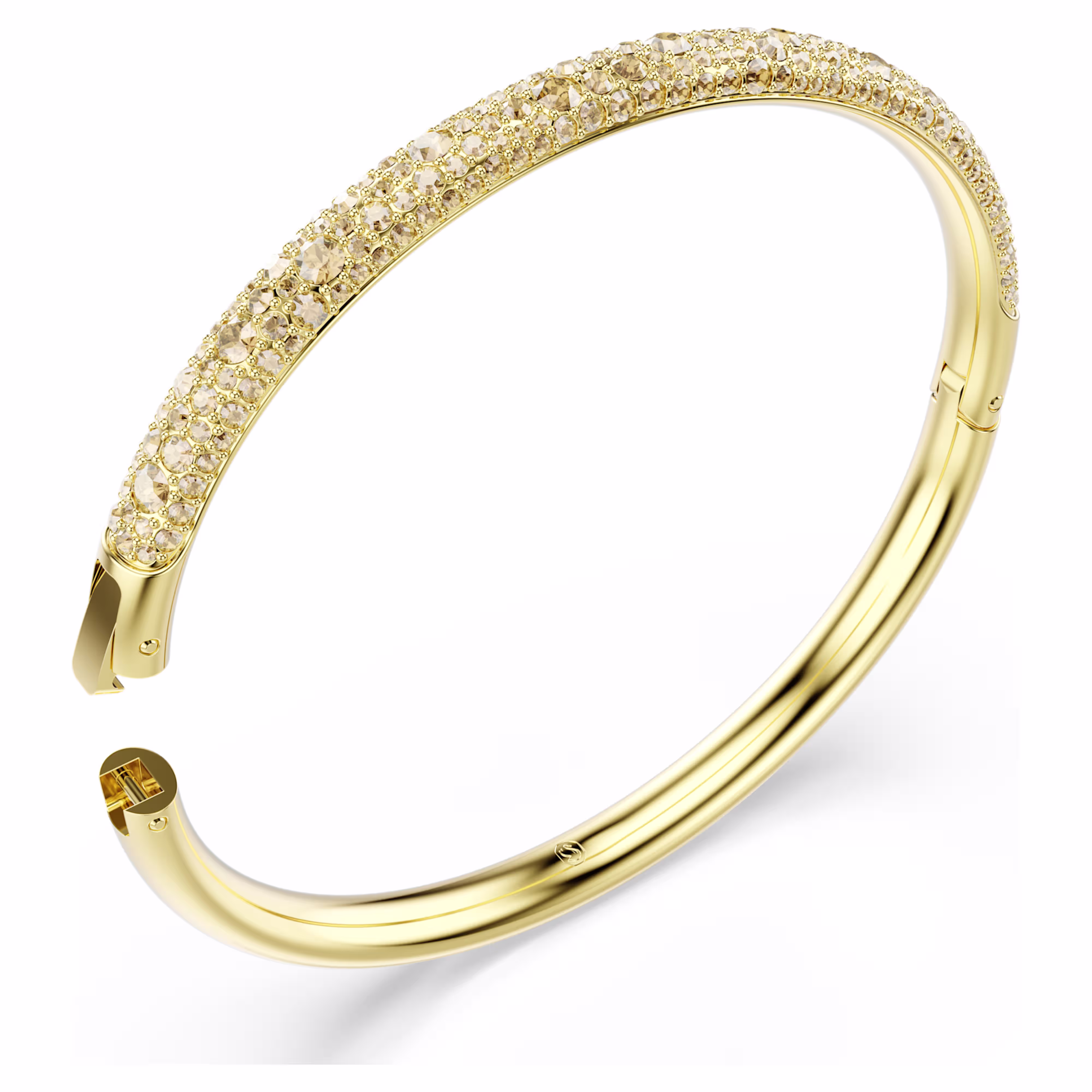 Bangle, Snow pavé, Gold tone, Gold-tone plated Sublima Swarovski 3