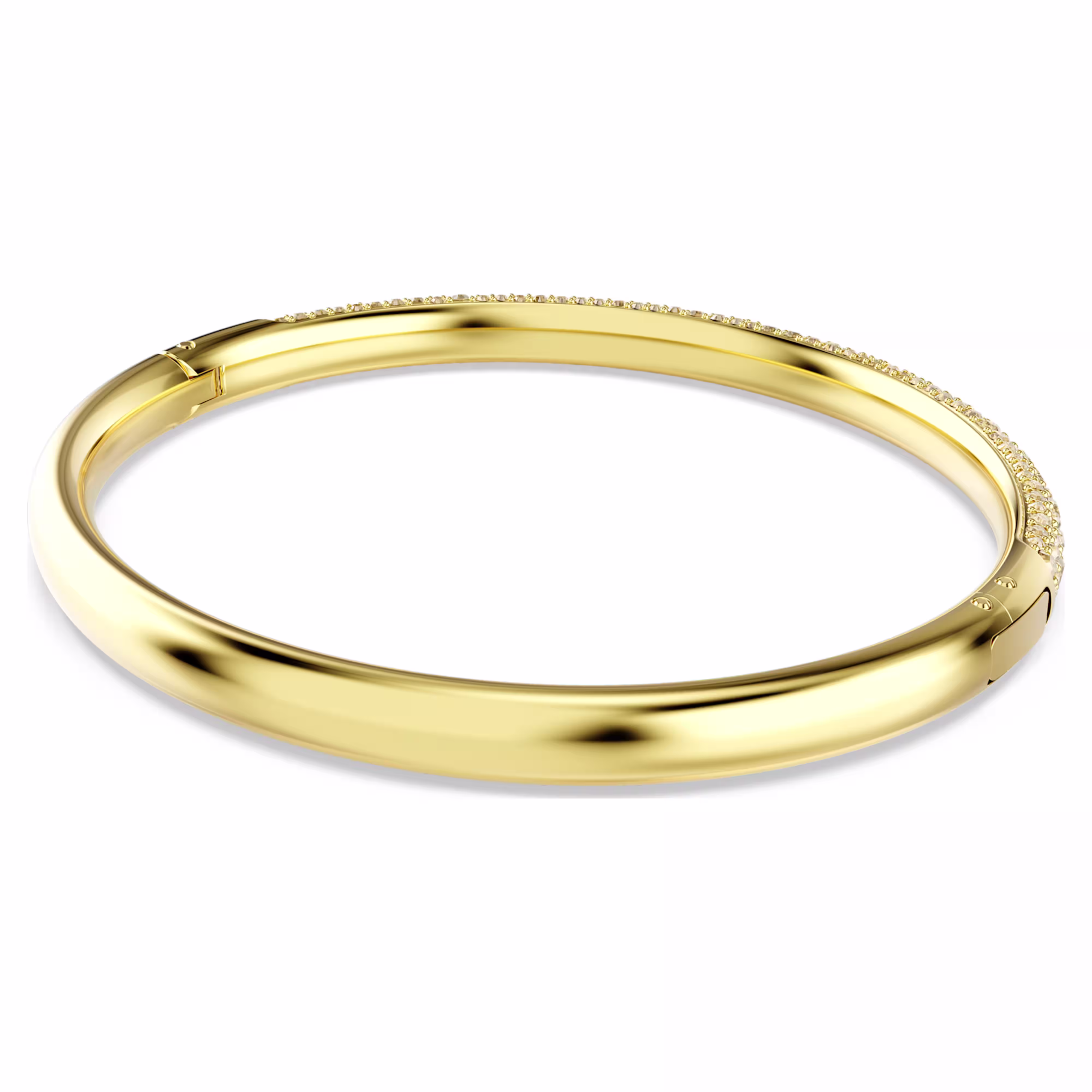Bangle, Snow pavé, Gold tone, Gold-tone plated Sublima Swarovski 4