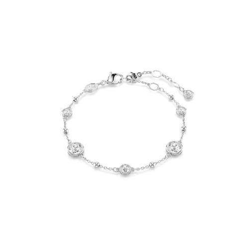 Rokassprādze, Apaļš griezums, Balts, Rodija pārklājums Imber Swarovski