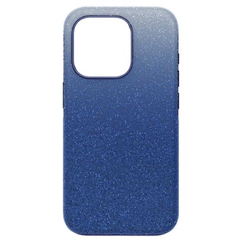 Smartphone case, Color gradient, iPhone 15 Pro, Blue High Swarovski